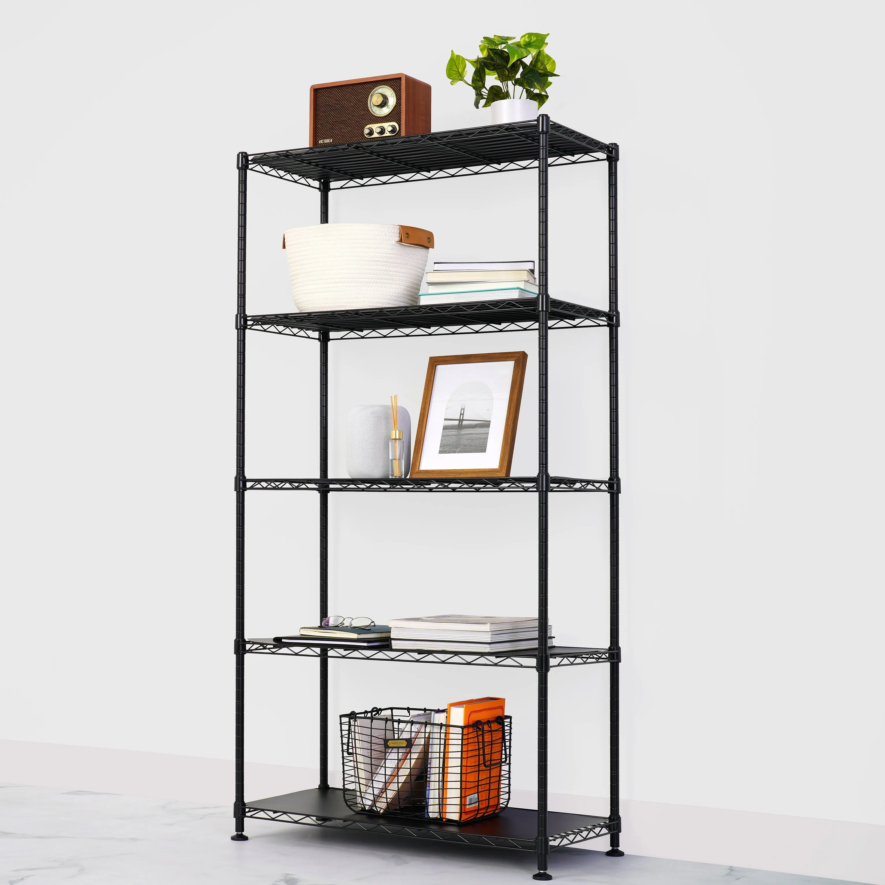 14" x 30" x 60" 5-Tier Wire Rack