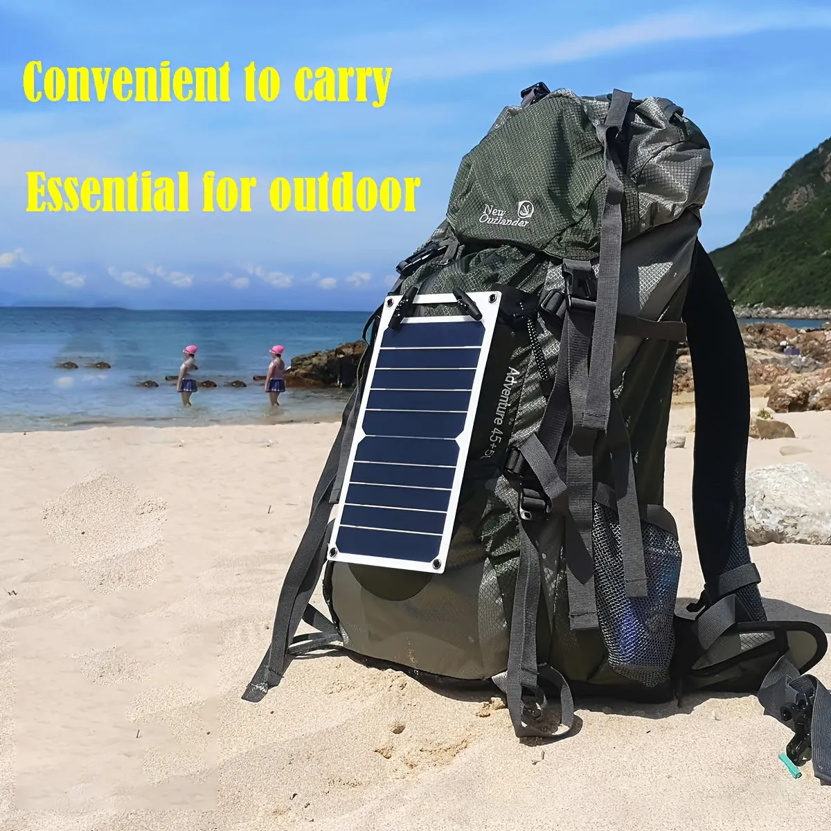 1pc Portable Solar USB Charger 6W, 5V for Outdoor and Camping - TJRAT20