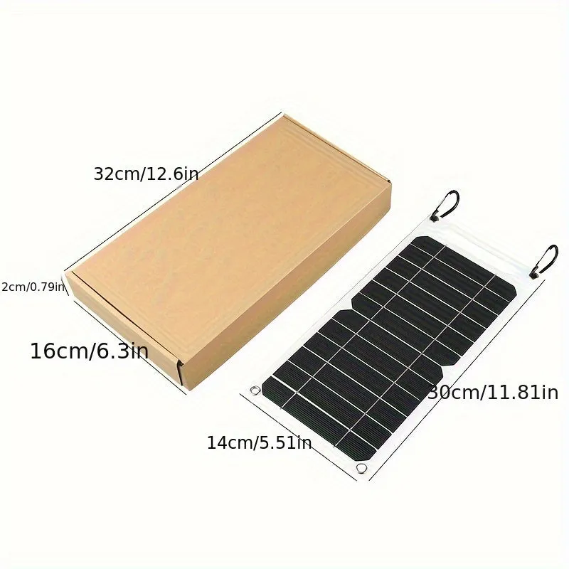 1pc Portable Solar USB Charger 6W, 5V for Outdoor and Camping - TJRAT20