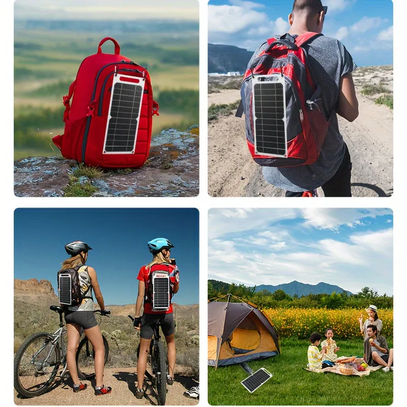 1pc Portable Solar USB Charger 6W, 5V for Outdoor and Camping - TJRAT20