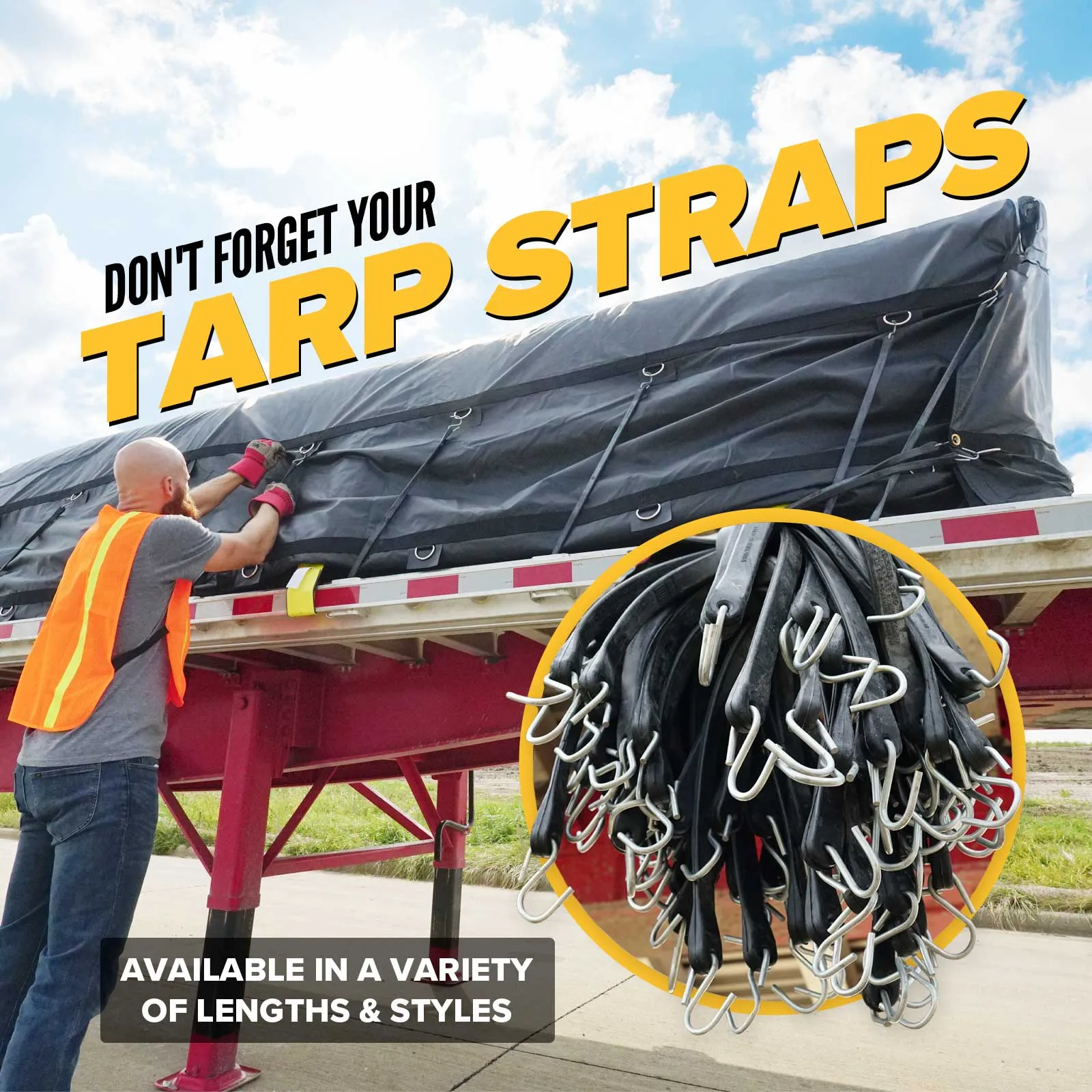 24' X 18' Lightweight Lumber Tarp | 8' Drop & Flap - 14 oz. Black Tarp