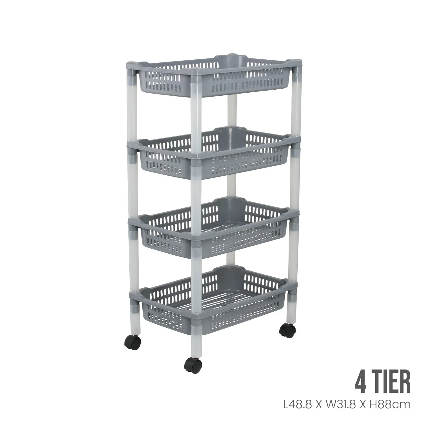 4 TIER BASKET TROLLEY (884-4)