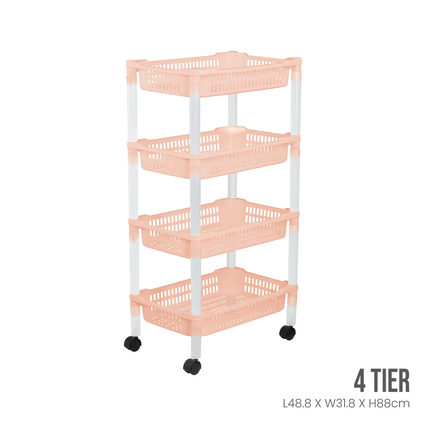 4 TIER BASKET TROLLEY (884-4)