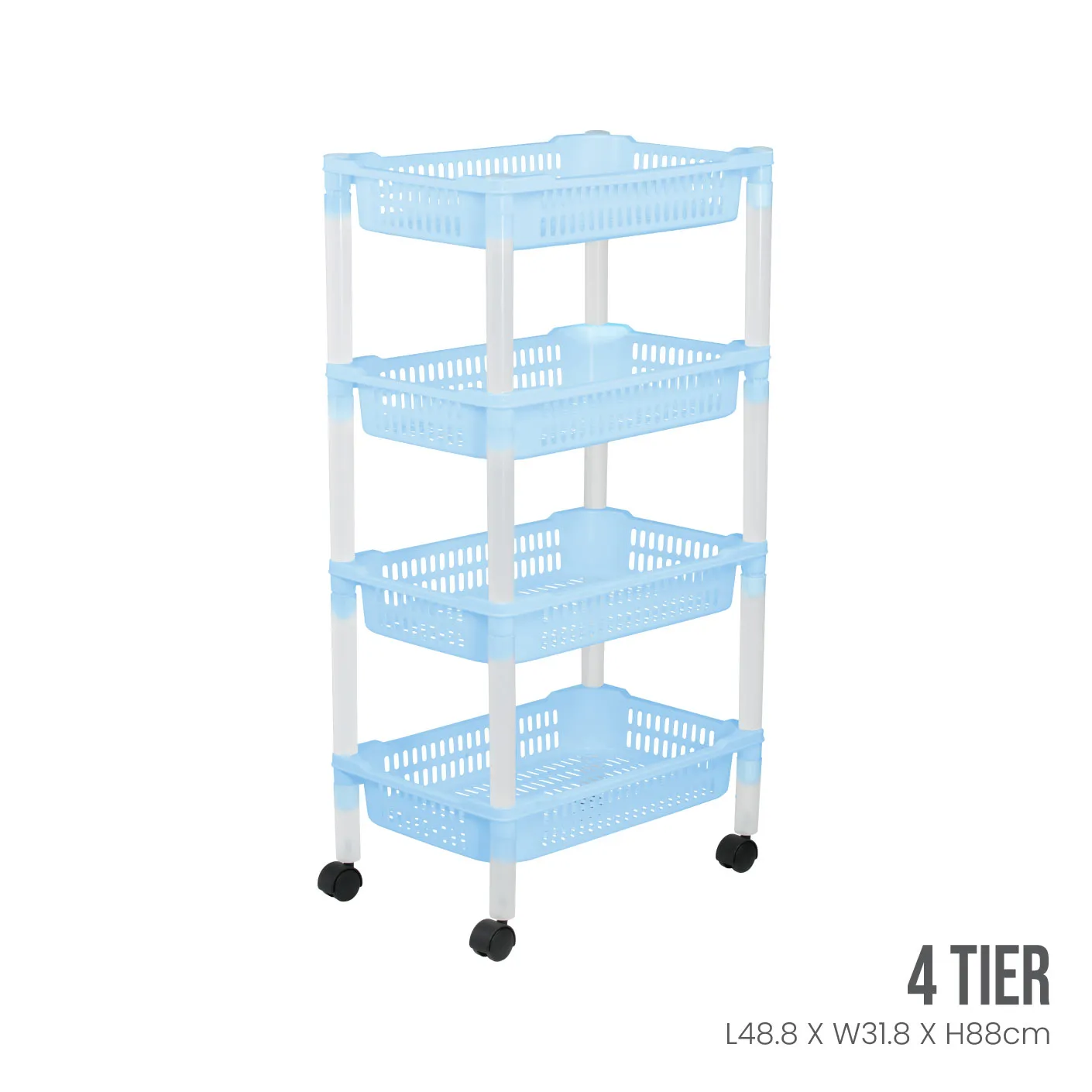 4 TIER BASKET TROLLEY (884-4)