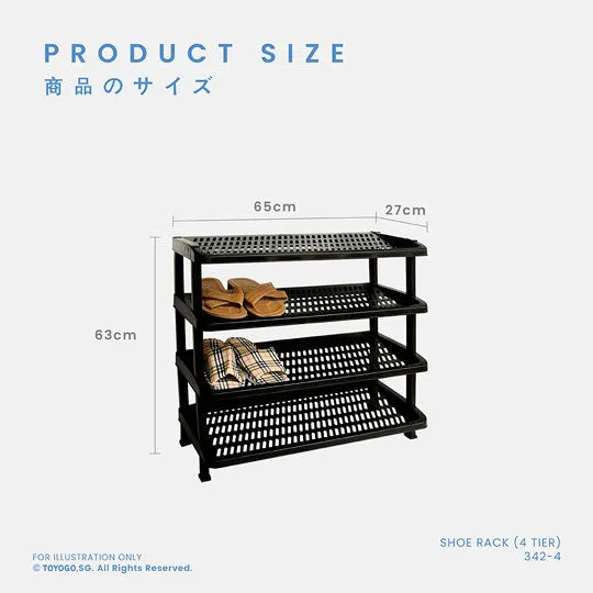 4 TIER SHOE RACK (342-4)