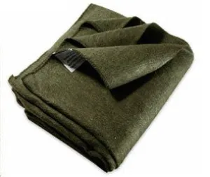 4lb Wool Blanket Olive Drab Green Warm Army Style Military Emergency Survival Camping