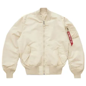 Alpha Industries Men's Vintage White L-2B Loose Flight Jacket