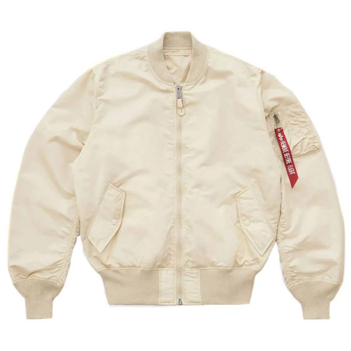 Alpha Industries Men's Vintage White L-2B Loose Flight Jacket