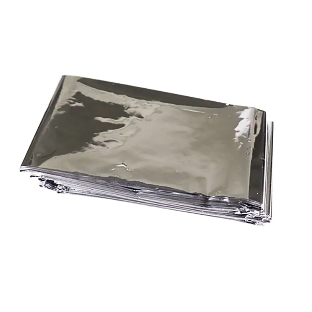 ANCLLO 4 Pack Emergency Mylar Thermal Blankets - Designed for Outdoors Hiking Survival Marathons or First Aid (Silver Color)