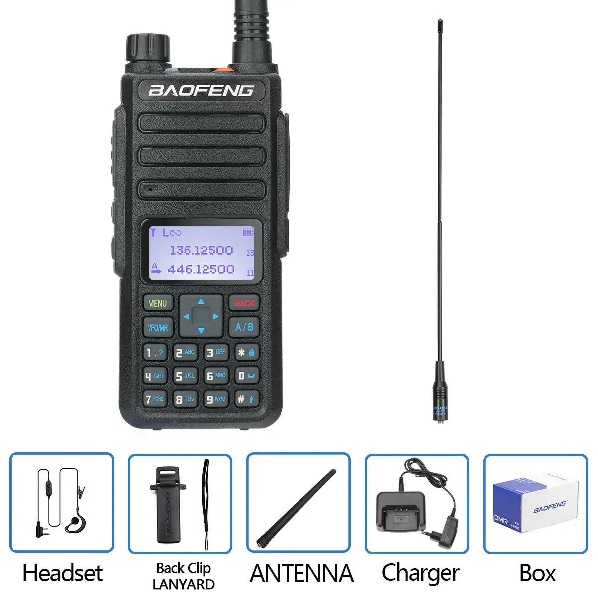 Baofeng DR-1801 Long Range Dual Band DMR Digital/Analog Walkie Talkie Tier 1&2 tier II Dual Time Slot Upgrade Of DM-1801 Radio