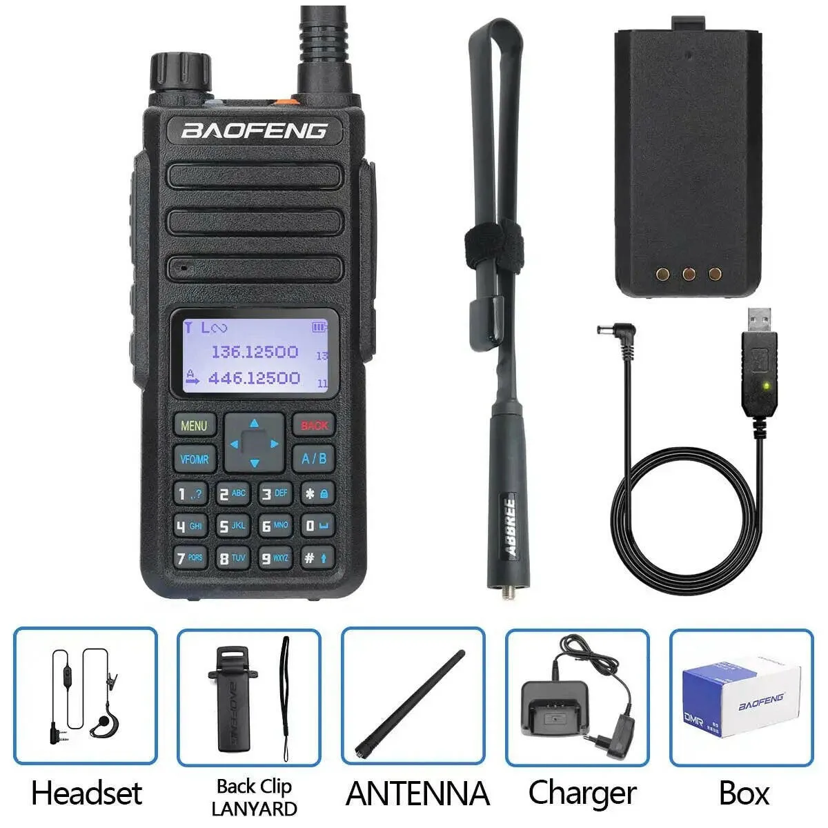Baofeng DR-1801 Long Range Dual Band DMR Digital/Analog Walkie Talkie Tier 1&2 tier II Dual Time Slot Upgrade Of DM-1801 Radio