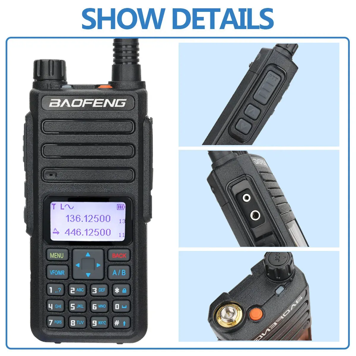 Baofeng DR-1801 Long Range Dual Band DMR Digital/Analog Walkie Talkie Tier 1&2 tier II Dual Time Slot Upgrade Of DM-1801 Radio