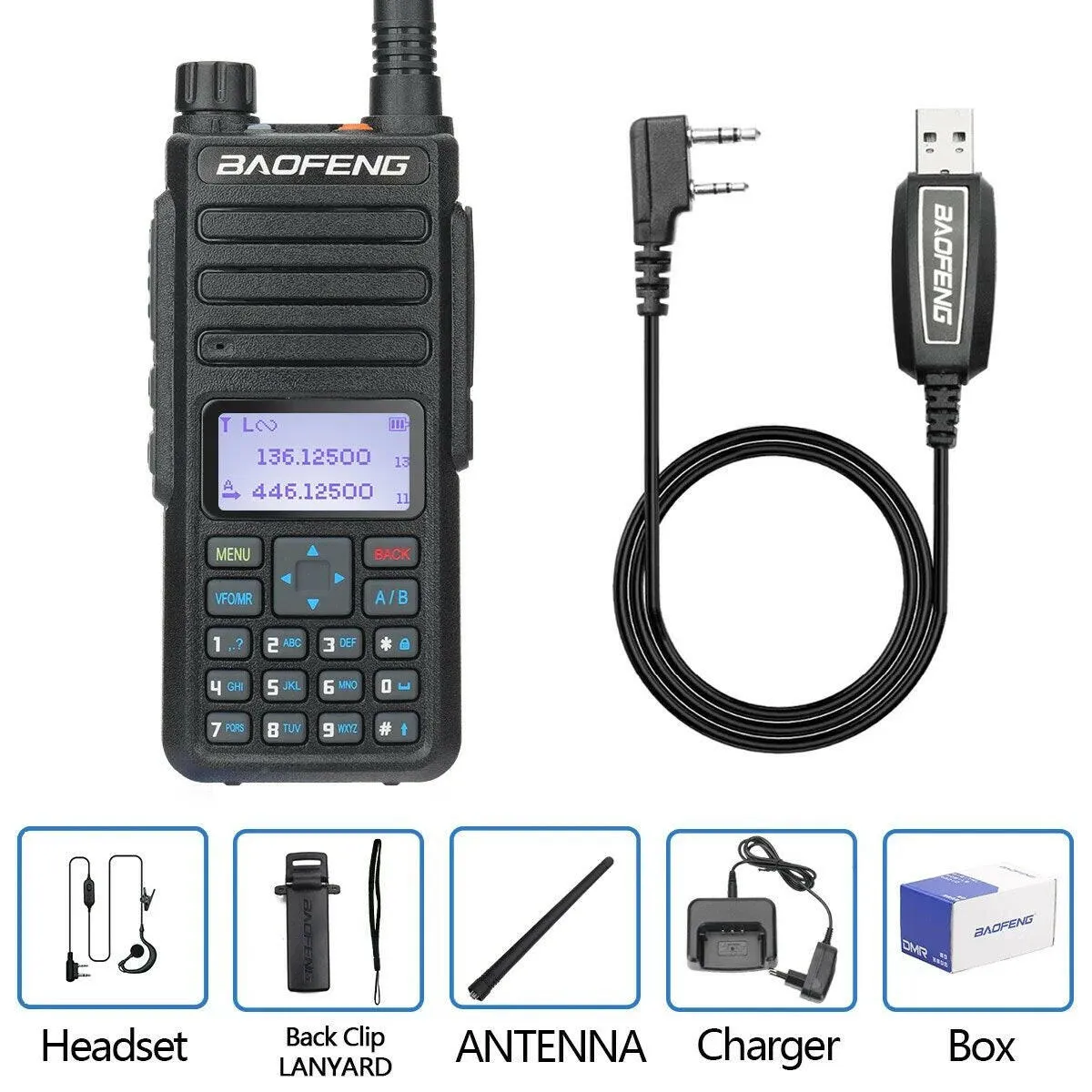 Baofeng DR-1801 Long Range Dual Band DMR Digital/Analog Walkie Talkie Tier 1&2 tier II Dual Time Slot Upgrade Of DM-1801 Radio