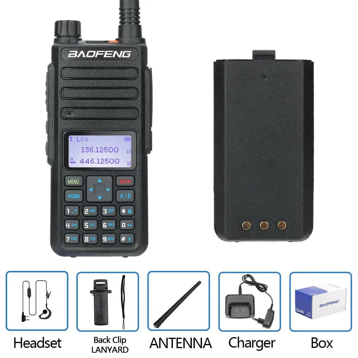 Baofeng DR-1801 Long Range Dual Band DMR Digital/Analog Walkie Talkie Tier 1&2 tier II Dual Time Slot Upgrade Of DM-1801 Radio