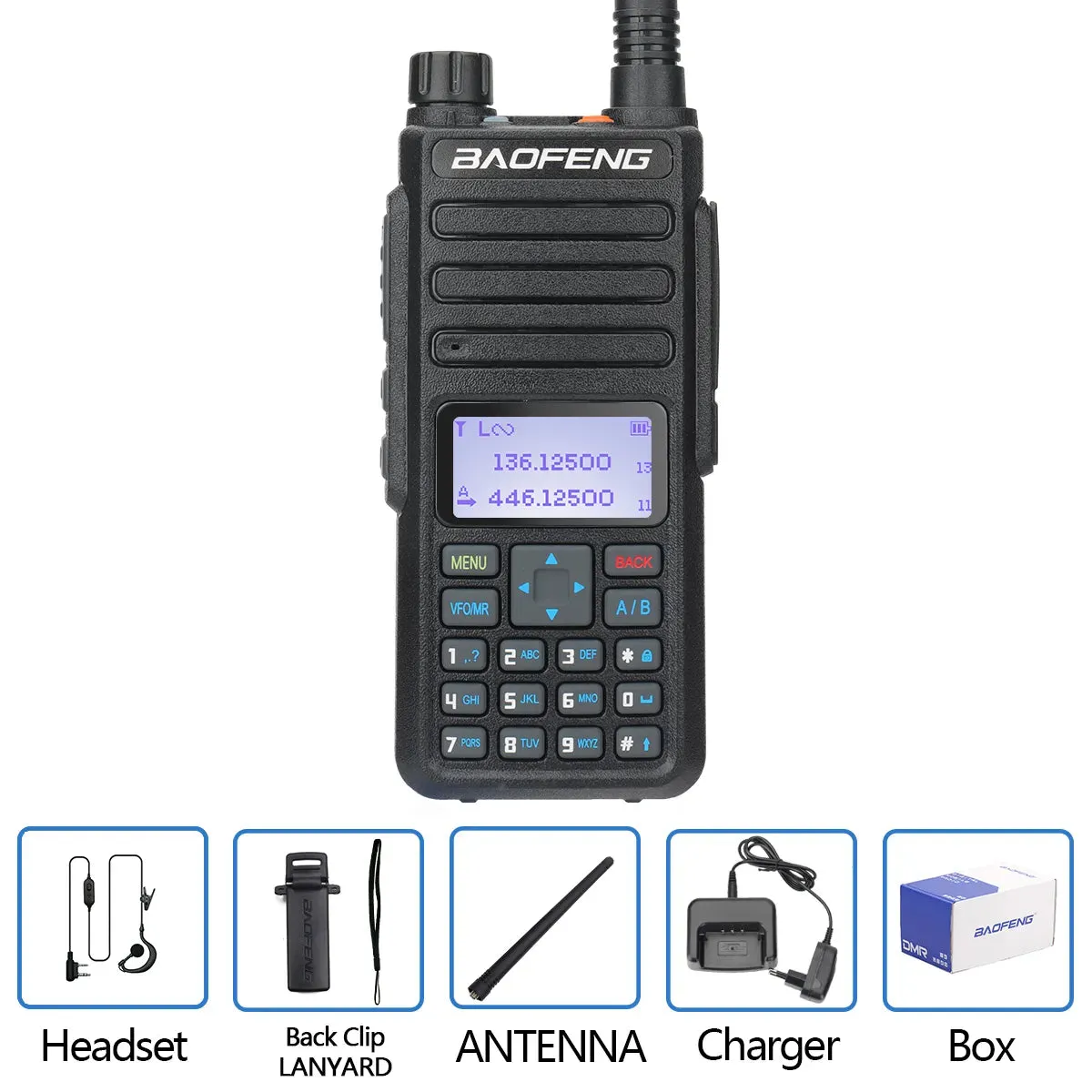 Baofeng DR-1801 Long Range Dual Band DMR Digital/Analog Walkie Talkie Tier 1&2 tier II Dual Time Slot Upgrade Of DM-1801 Radio