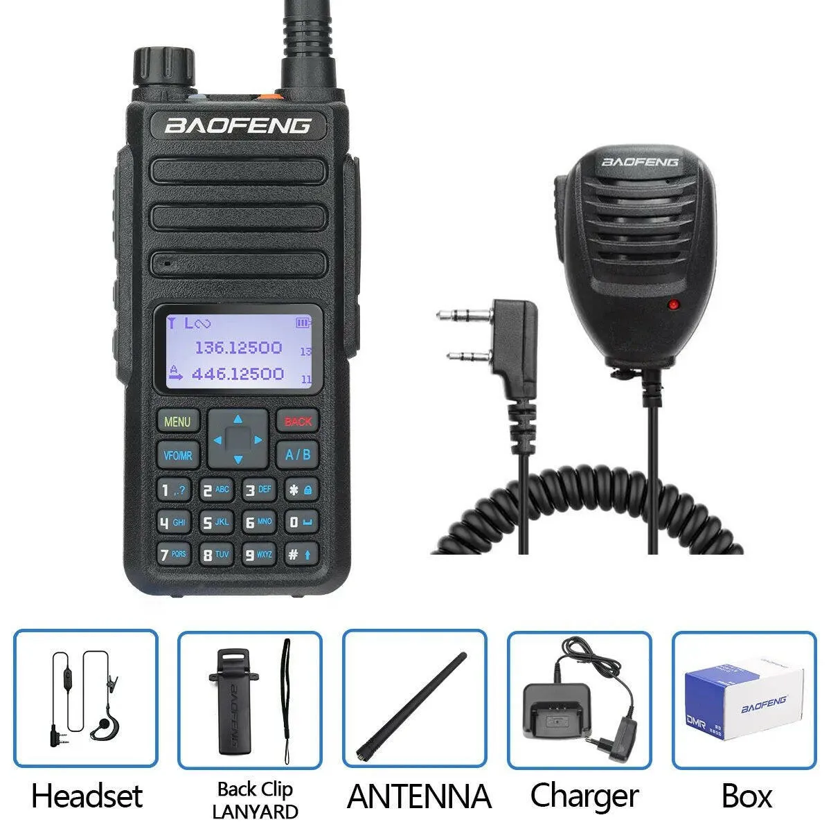 Baofeng DR-1801 Long Range Dual Band DMR Digital/Analog Walkie Talkie Tier 1&2 tier II Dual Time Slot Upgrade Of DM-1801 Radio