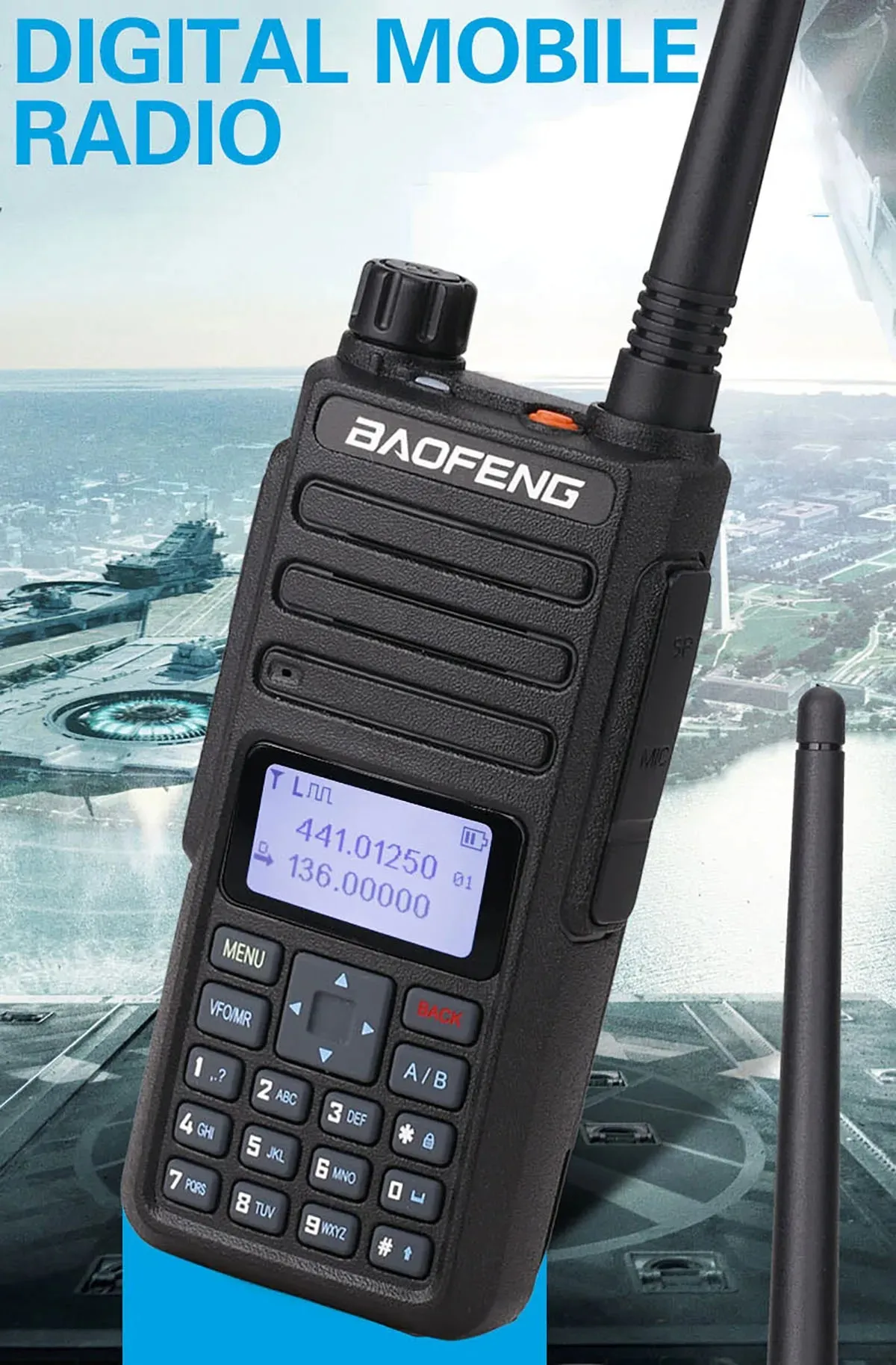 Baofeng DR-1801 Long Range Dual Band DMR Digital/Analog Walkie Talkie Tier 1&2 tier II Dual Time Slot Upgrade Of DM-1801 Radio