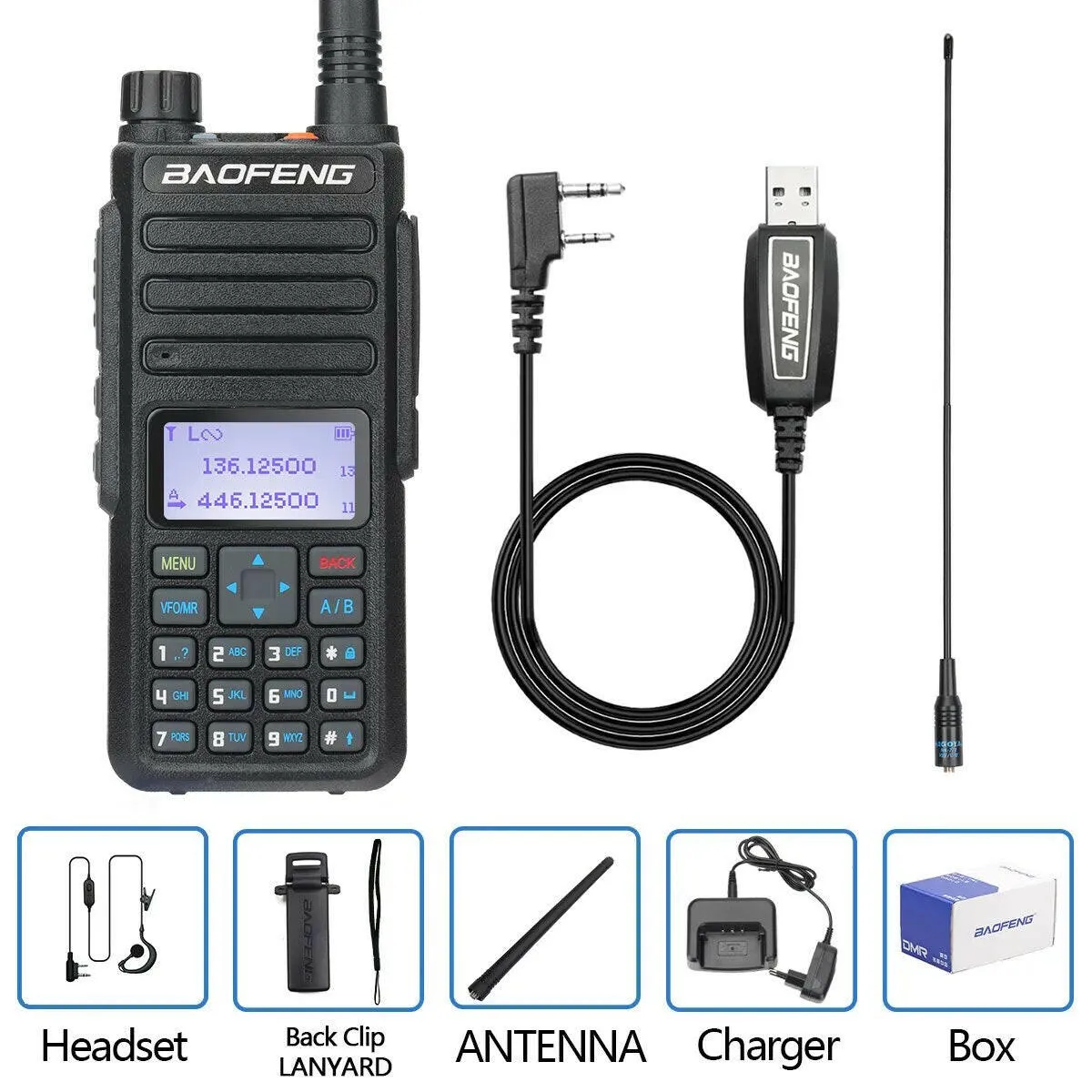 Baofeng DR-1801 Long Range Dual Band DMR Digital/Analog Walkie Talkie Tier 1&2 tier II Dual Time Slot Upgrade Of DM-1801 Radio