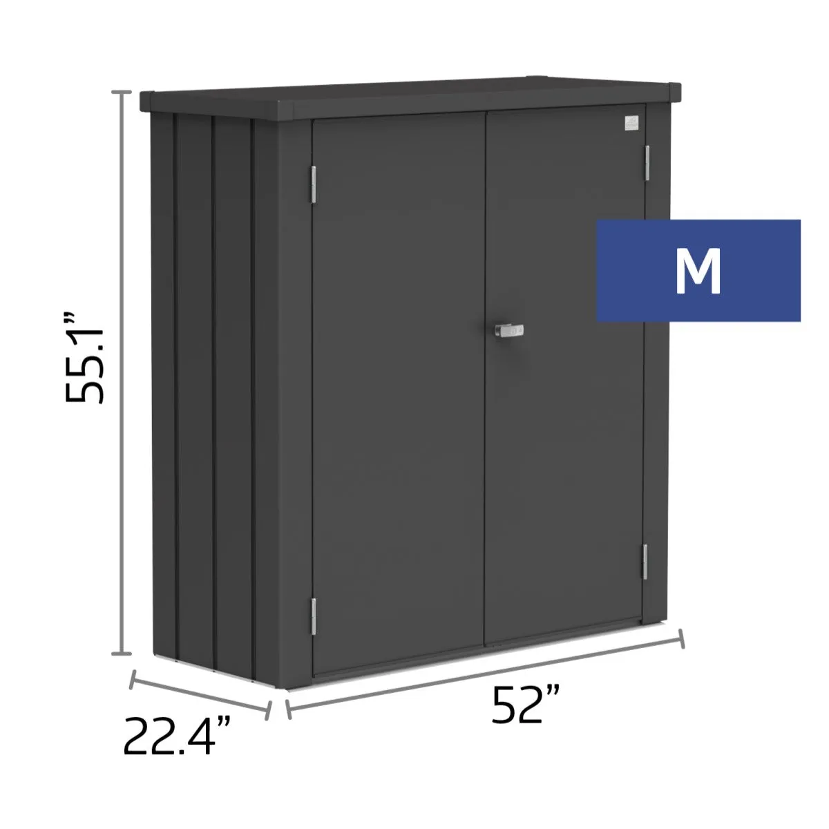 Biohort | 4x2x5 ft Romeo Storage Locker - Dark Gray