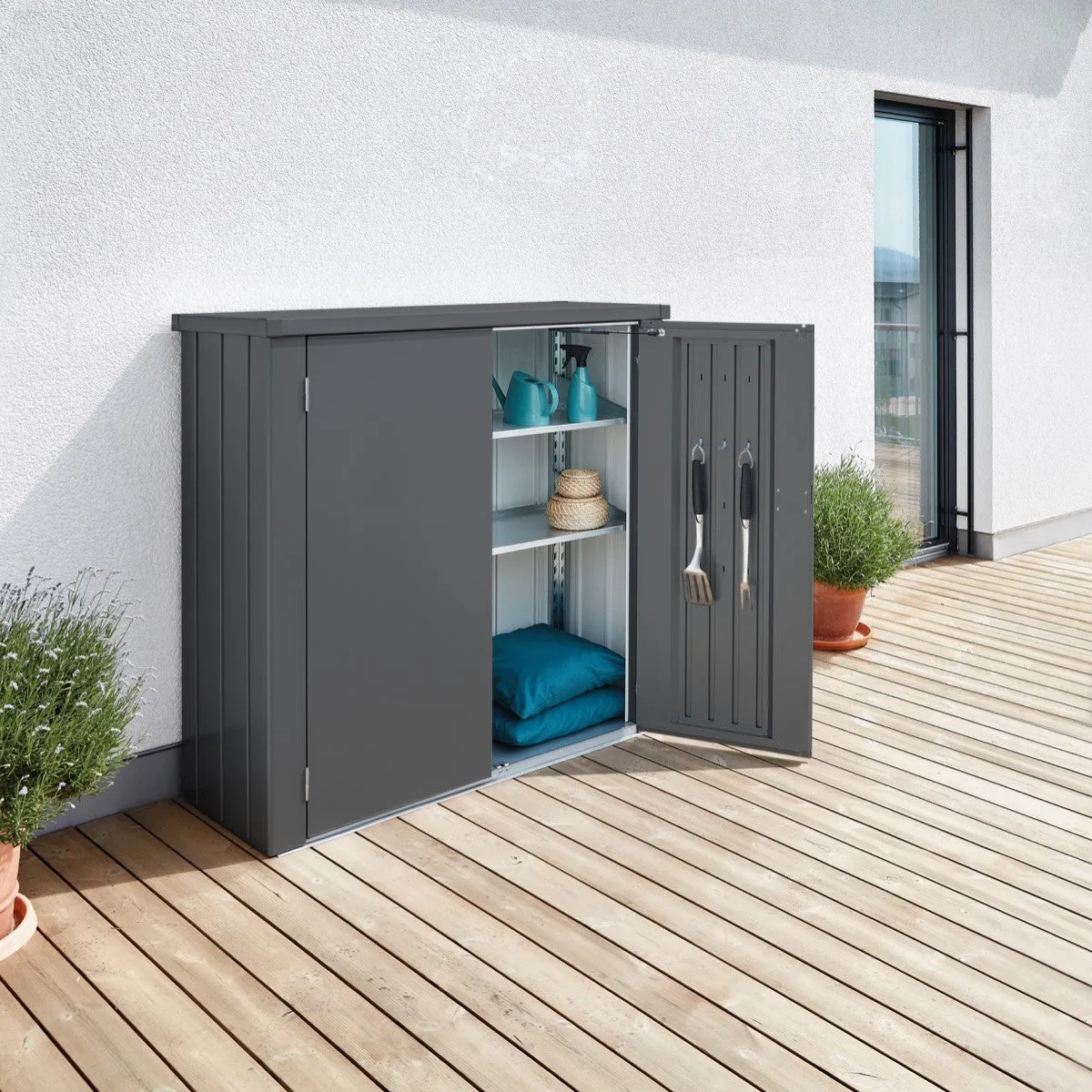 Biohort | 4x2x5 ft Romeo Storage Locker - Dark Gray