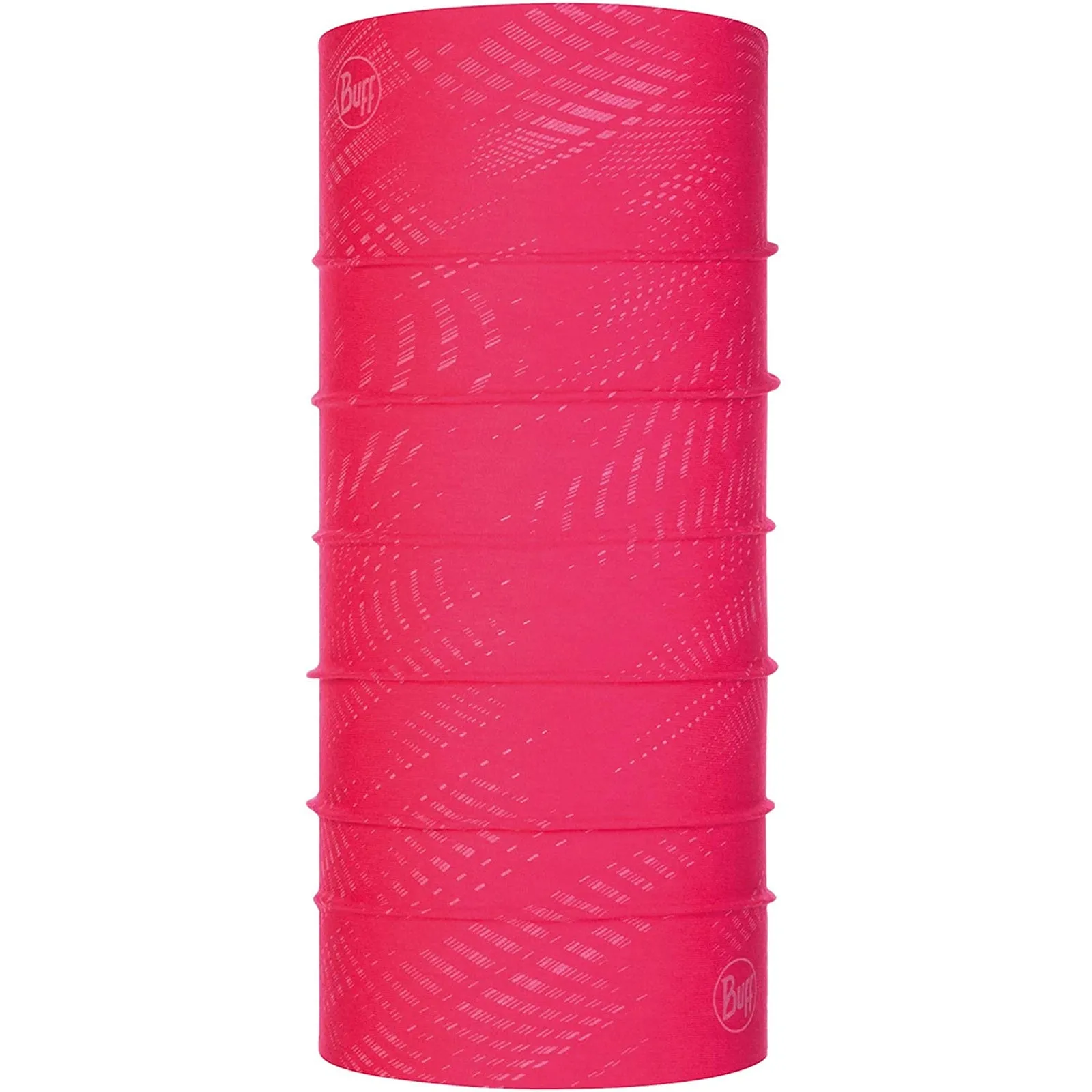 Buff Unisex Reflective Solid Original Tubular Neck Gaiter - Pink