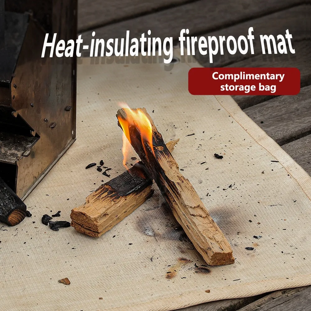 Camping Fireproof Cloth Flame Retardant Insulation Mat Blanket Glass Coated Heat