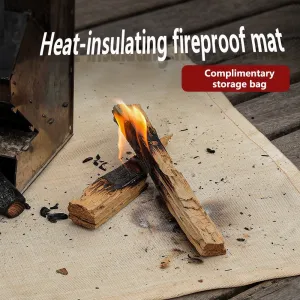 Camping Fireproof Cloth Flame Retardant Insulation Mat Blanket Glass Coated Heat