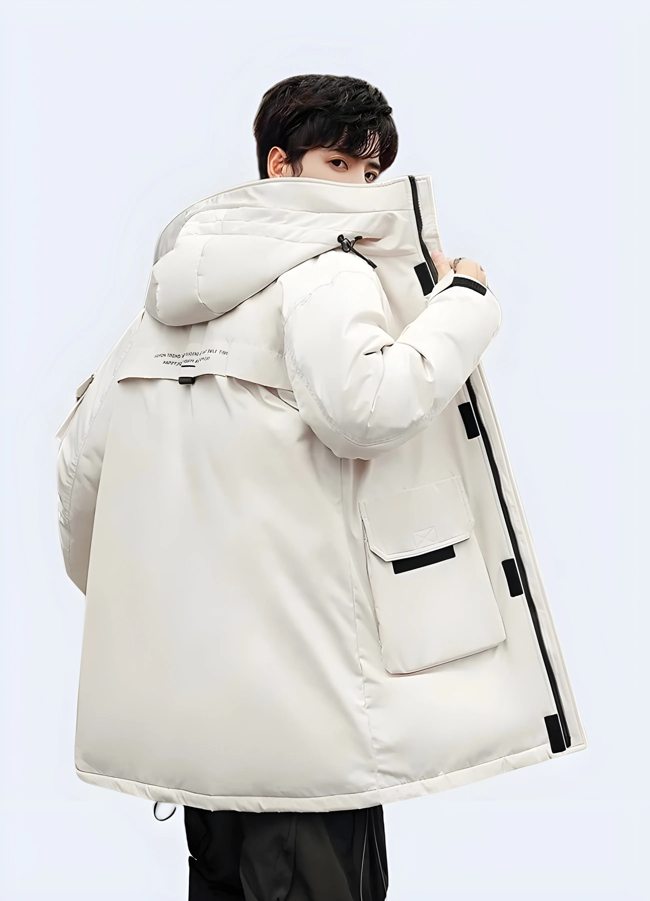 Canadian Winter White Streetwear Padded Jacket