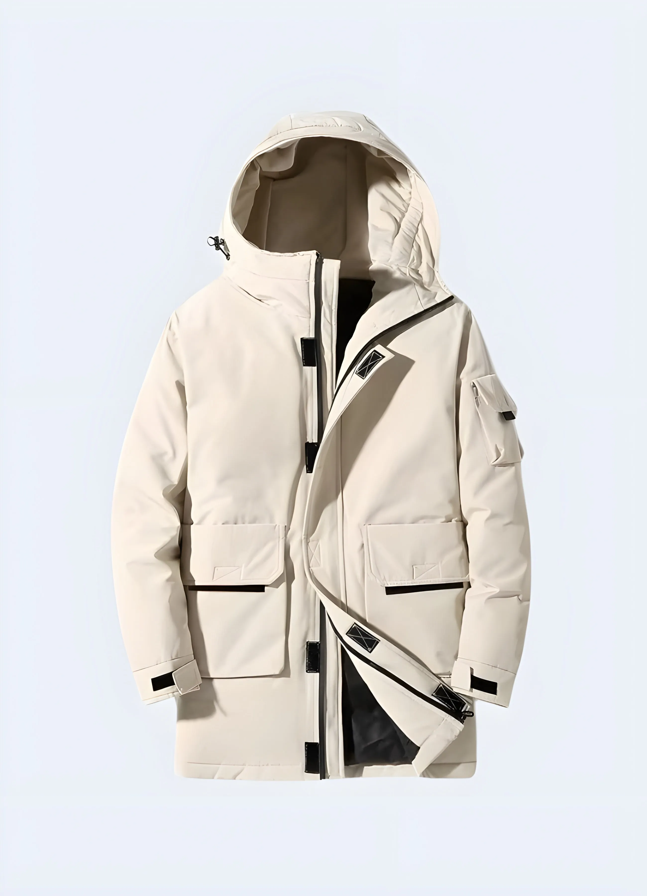 Canadian Winter White Streetwear Padded Jacket