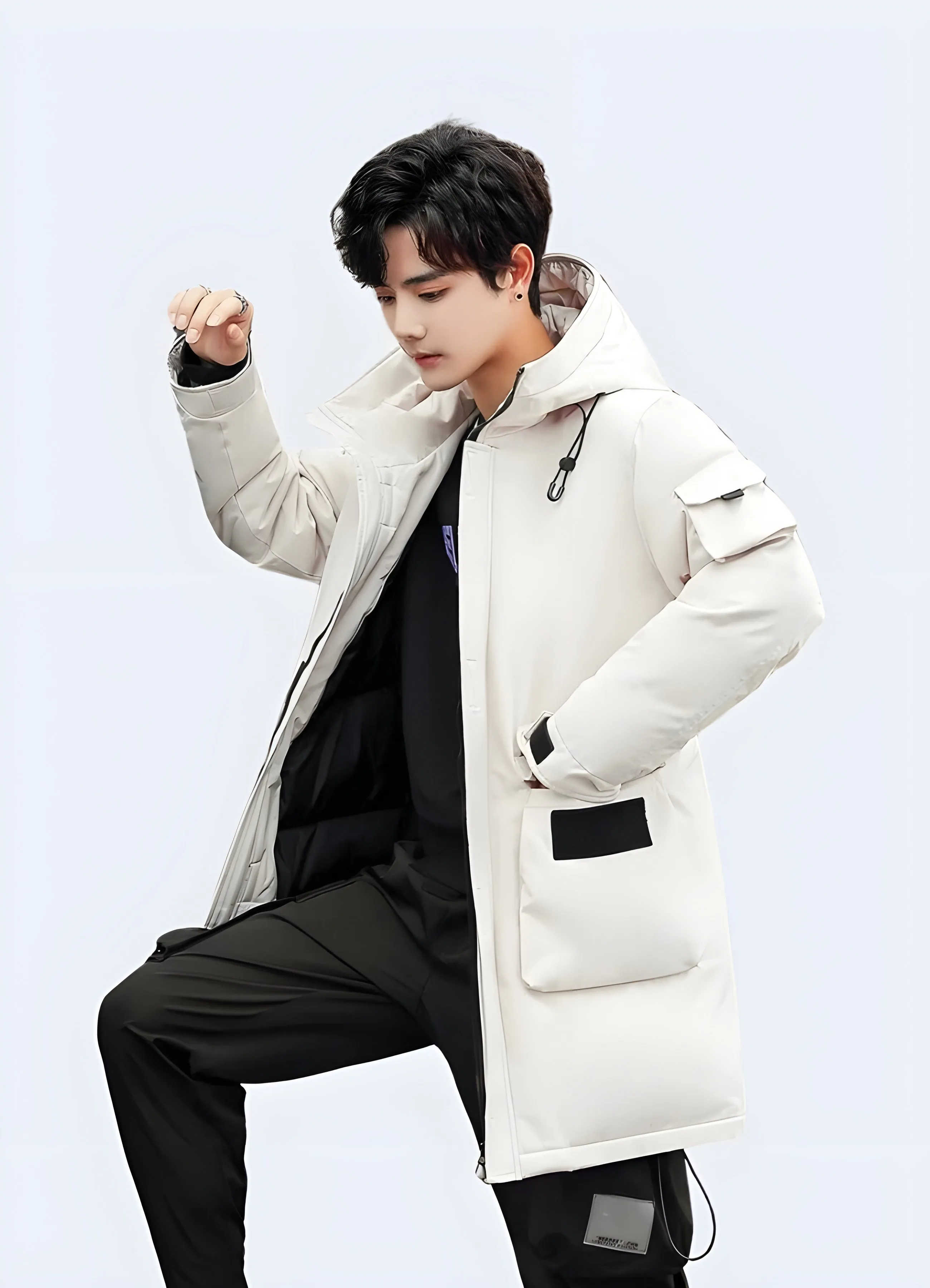 Canadian Winter White Streetwear Padded Jacket