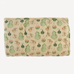 classic circle quilt | watercolor gourd | organic cotton interlock