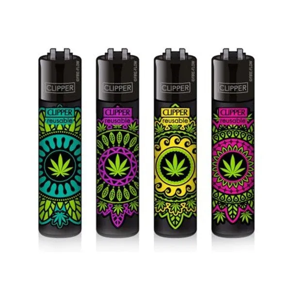 Clipper Lighter - Mandala Leaves 3