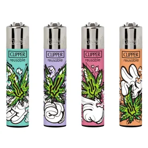 Clipper Lighters - Cartoon Leaves