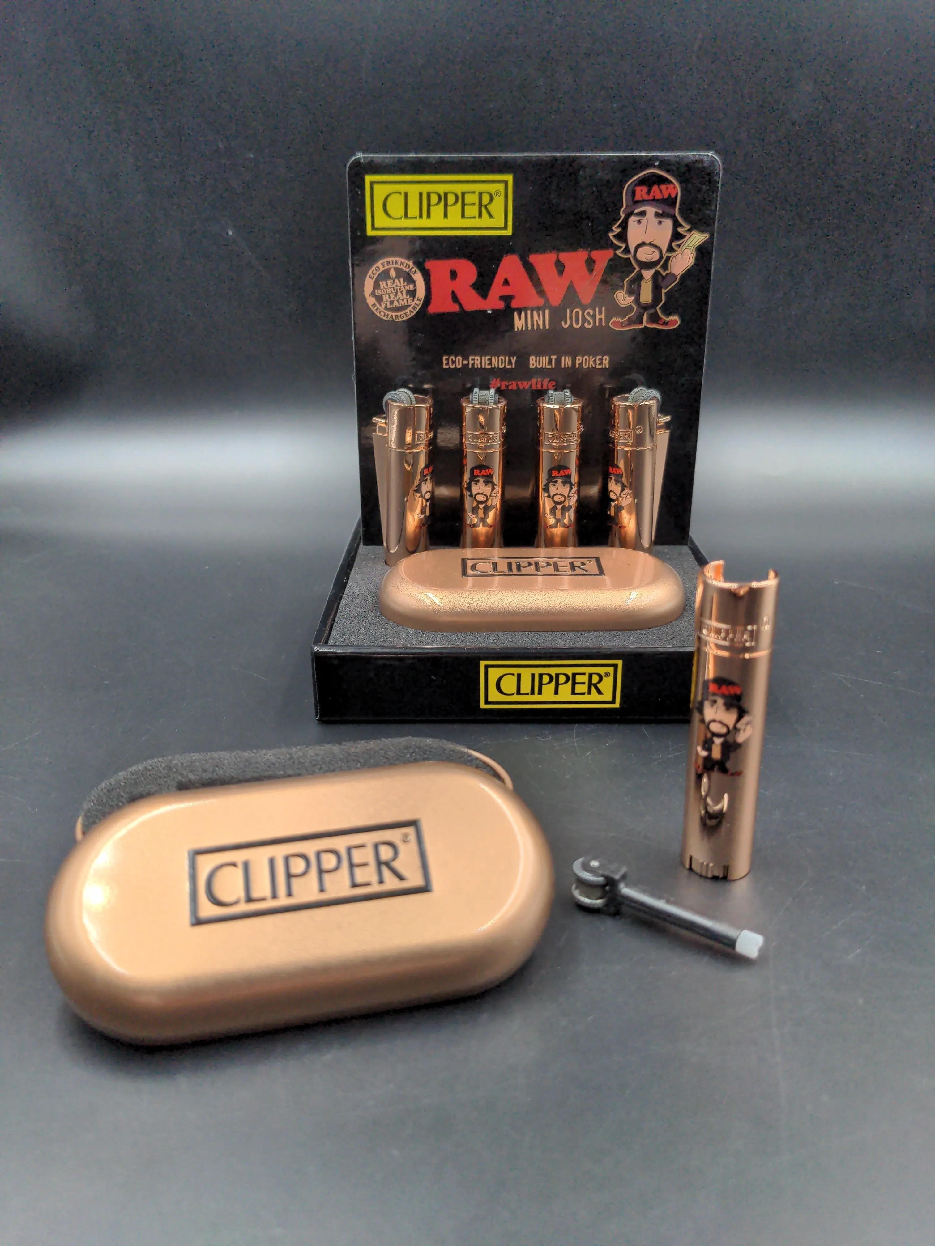 Clipper Metal RAW Mini Josh Inspired Rose Gold Lighter