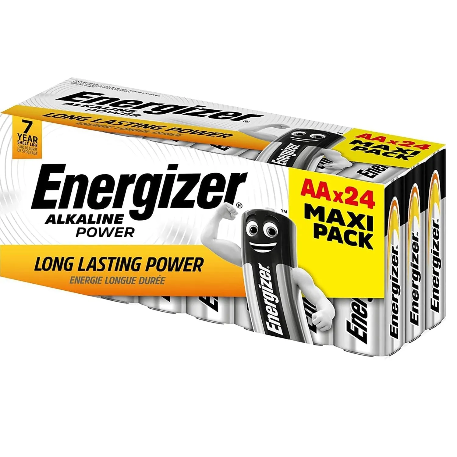 Energizer AA Alkaline Batteries Long Lasting AAA Battery Power Pack of 24 (Family Pack)