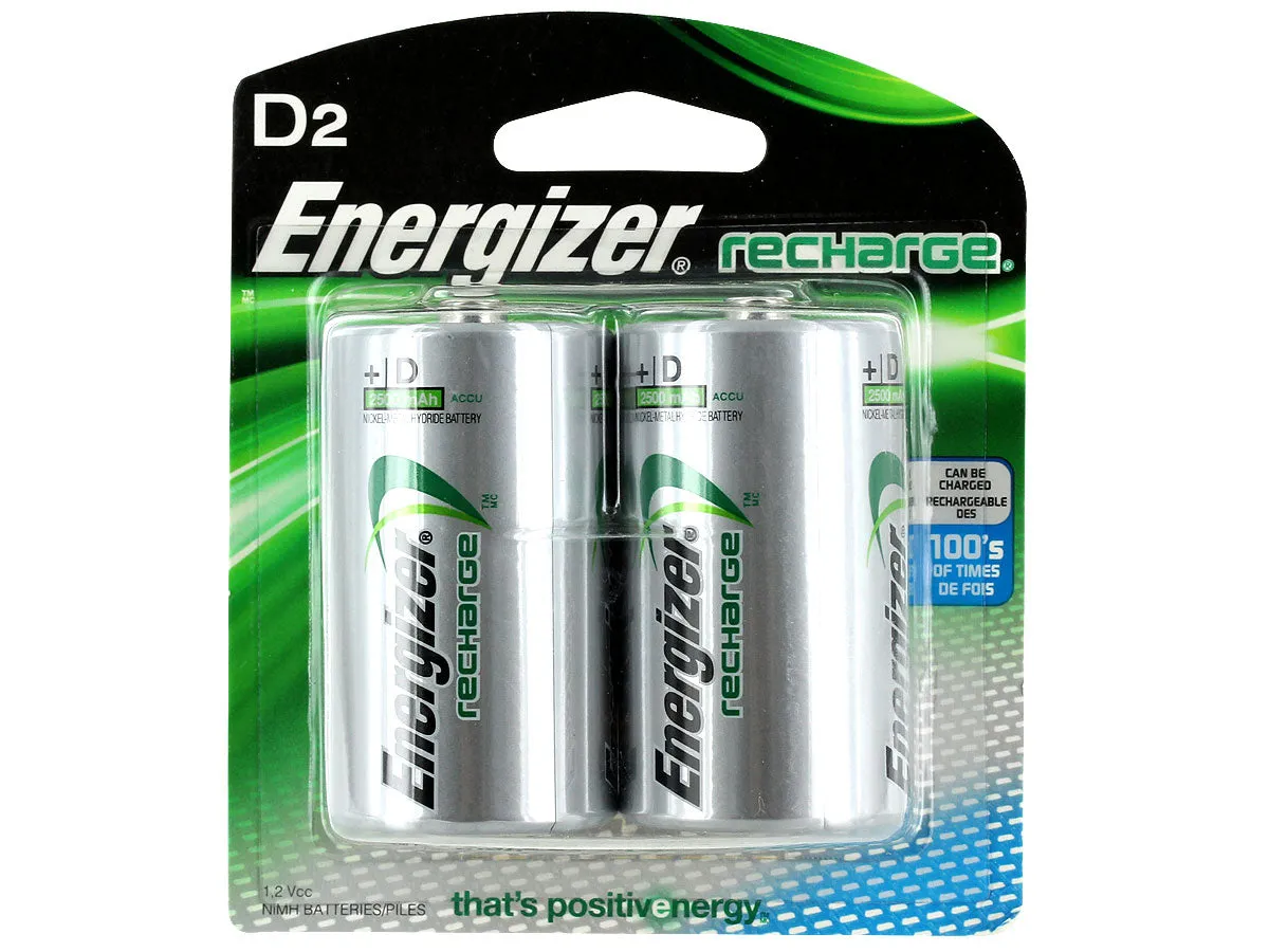 Energizer Recharge NH50-BP-2 D-cell 2500mAh