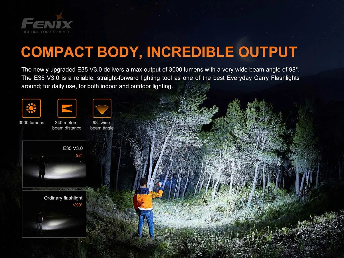 Fenix E35 V3.0 Flashlight 3000 Lumens