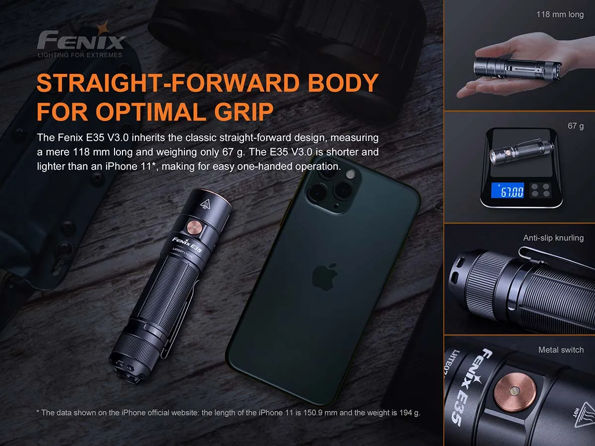 Fenix E35 V3.0 Flashlight 3000 Lumens