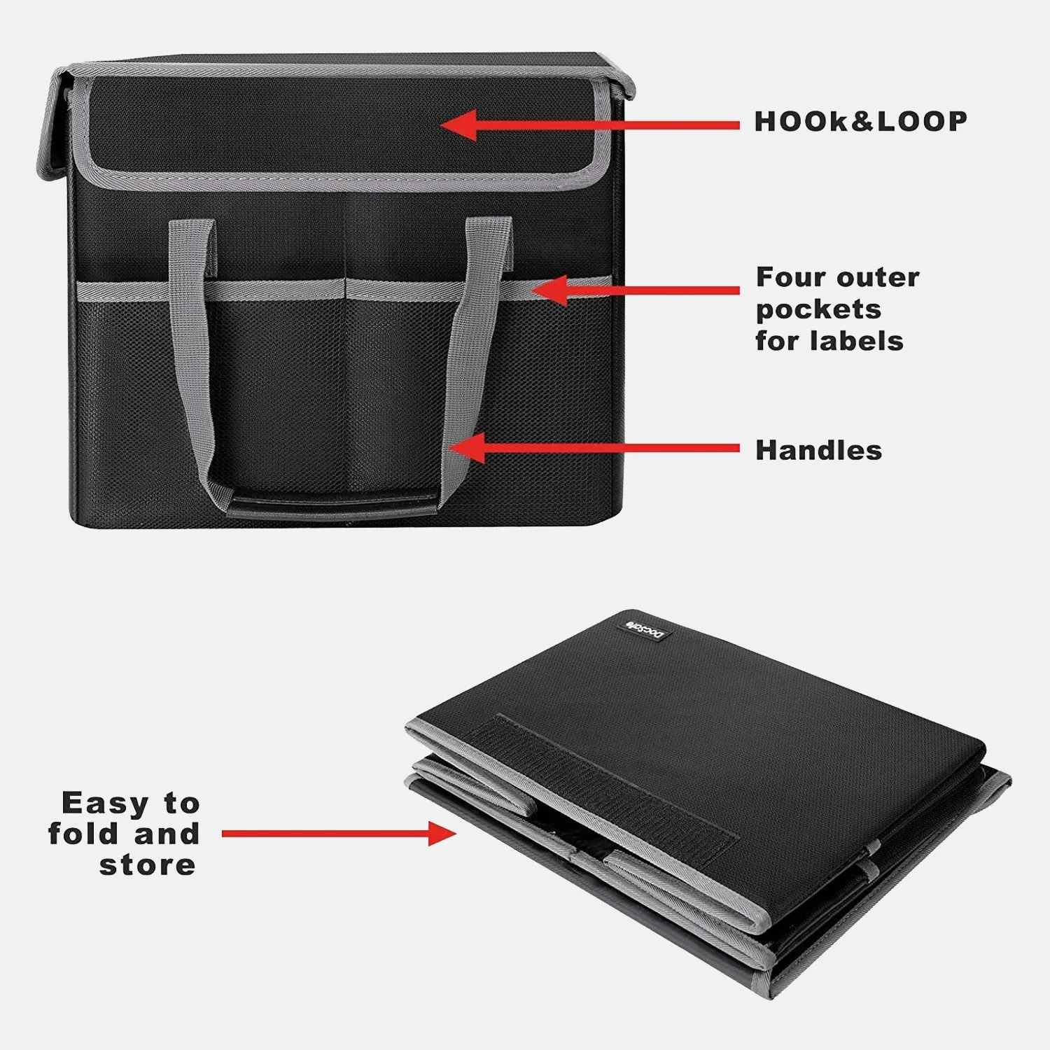 File Box Fireproof File Storage Organizer Box with Lid