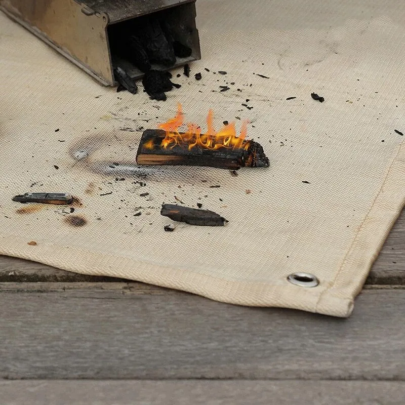 Fireproof Cloth Camping Flame Retardant Insulation Mat Blanket Glass Coated