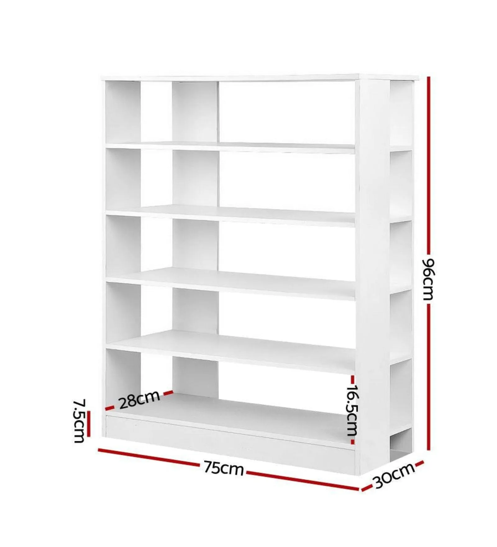 Hare Shoe Rack in Frosty White Finish