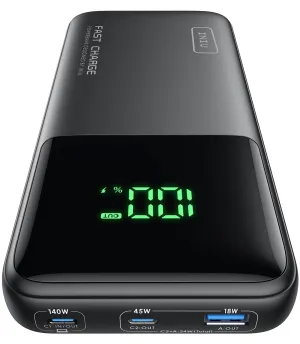 INIU 140W 27000mAh Portable Charger, Fast Charging Laptop Power Bank, USB C Cable, Black