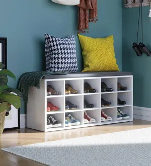 Jack Shoe Rack in Frosty White Finish