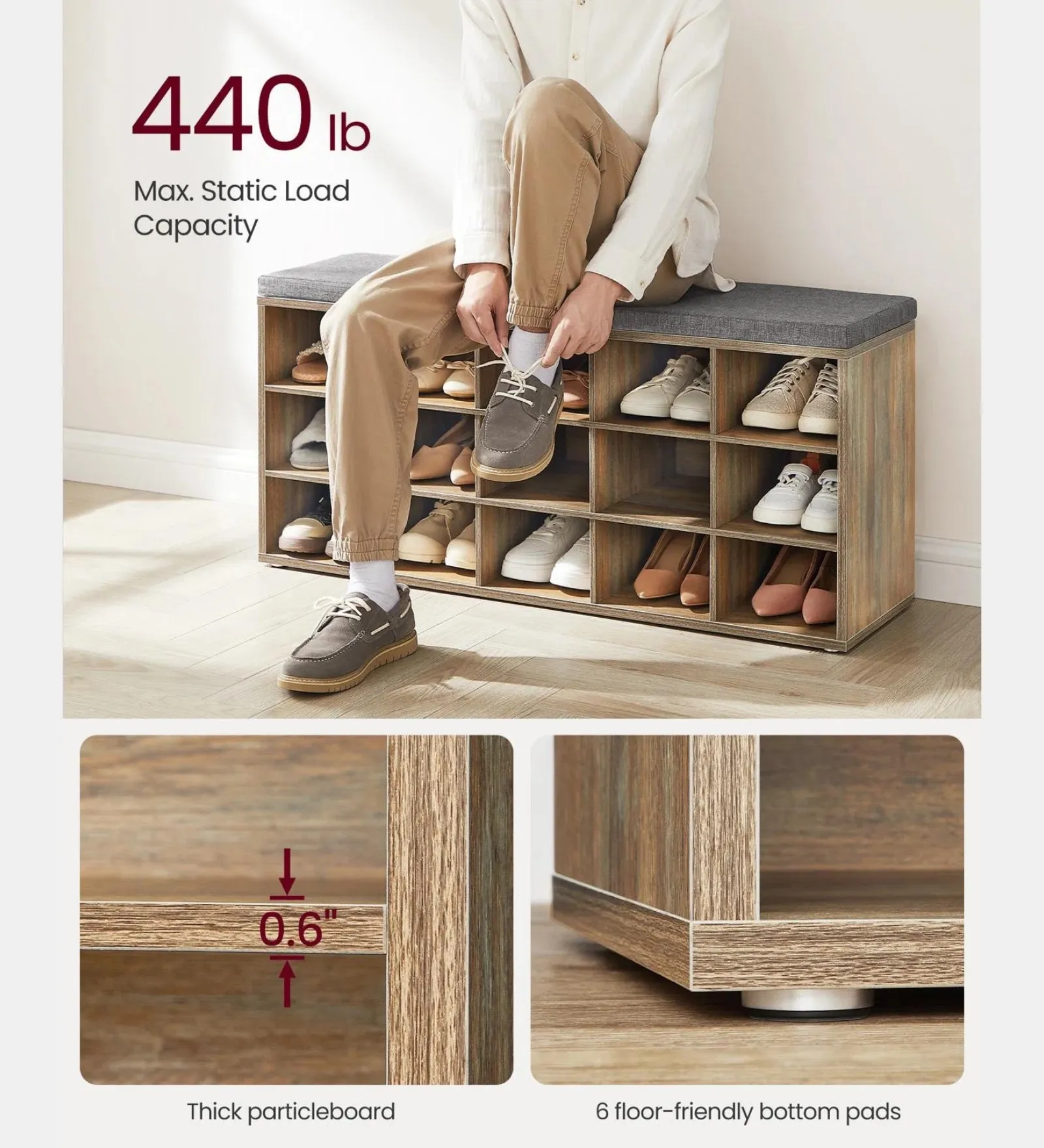 Jack Shoe Rack in Frosty White Finish