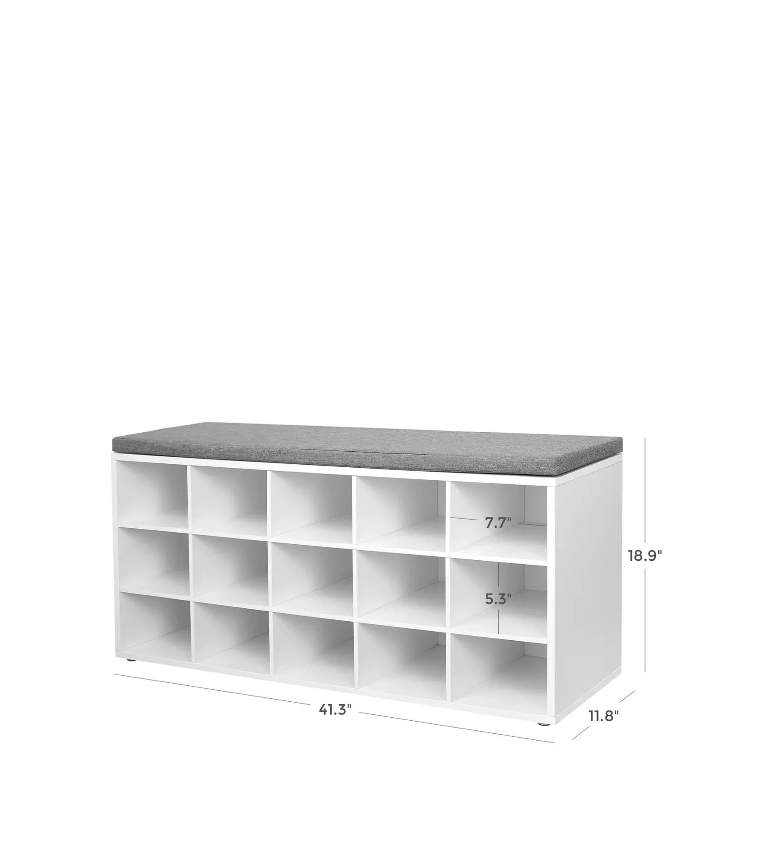 Jack Shoe Rack in Frosty White Finish