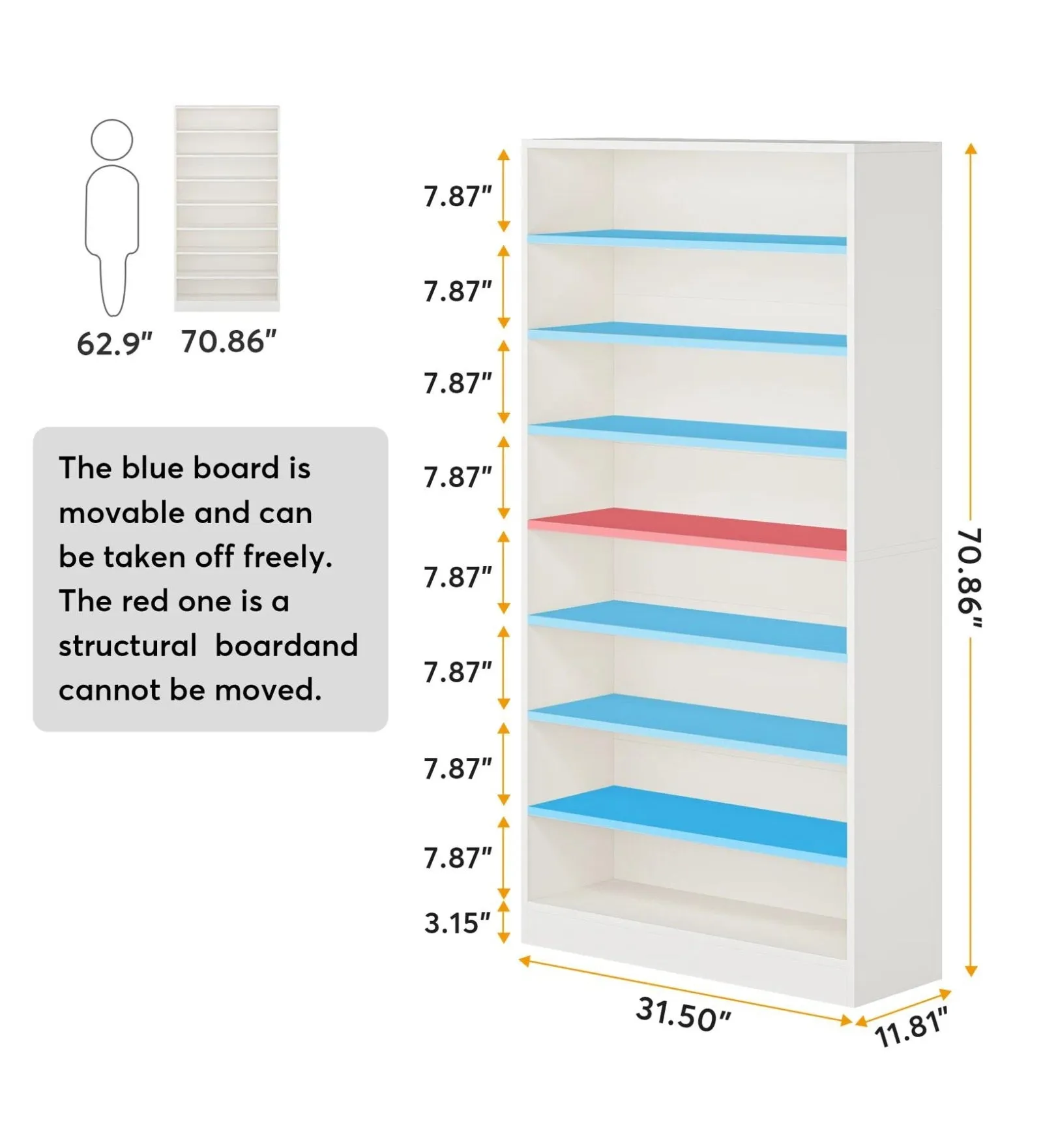 Jake Shoe Rack in Frosty White Finish