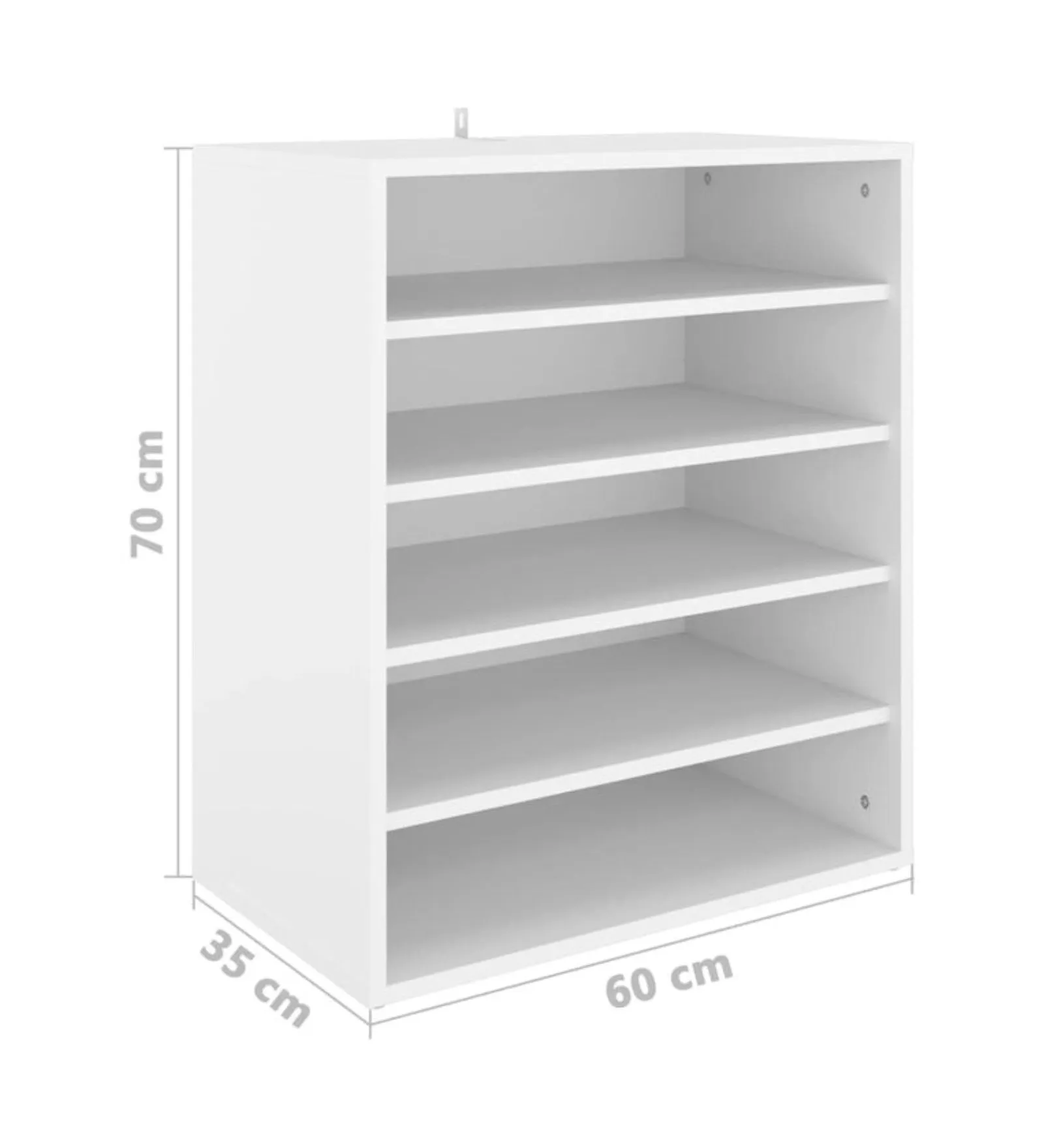 Melia Shoe Rack in Frosty White Finish