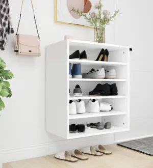 Melia Shoe Rack in Frosty White Finish