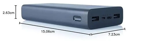 MI Power Bank 3i 20000mAh Lithium Polymer 18W Fast Power Delivery Charging | Input- Type C | Micro USB| Triple Output | Sandstone Black