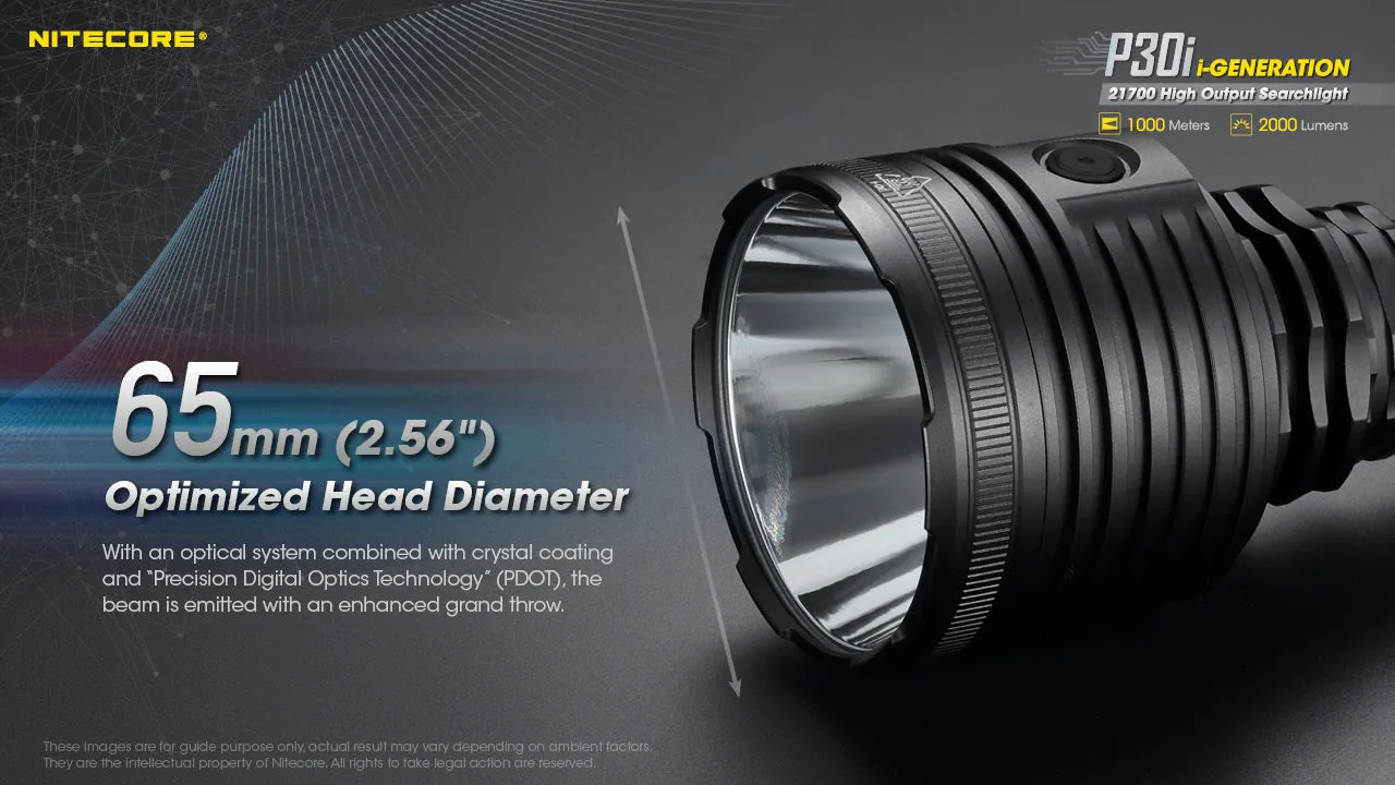NITECORE 2000 LUMENS HIGH OUTPUT SEARCHLIGHT (P30I)